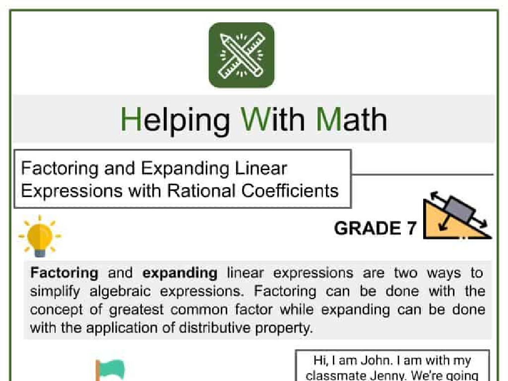 grade 7 math expressions