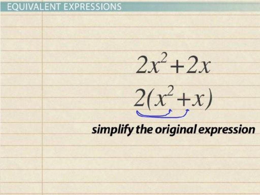 algebraic expression simplification