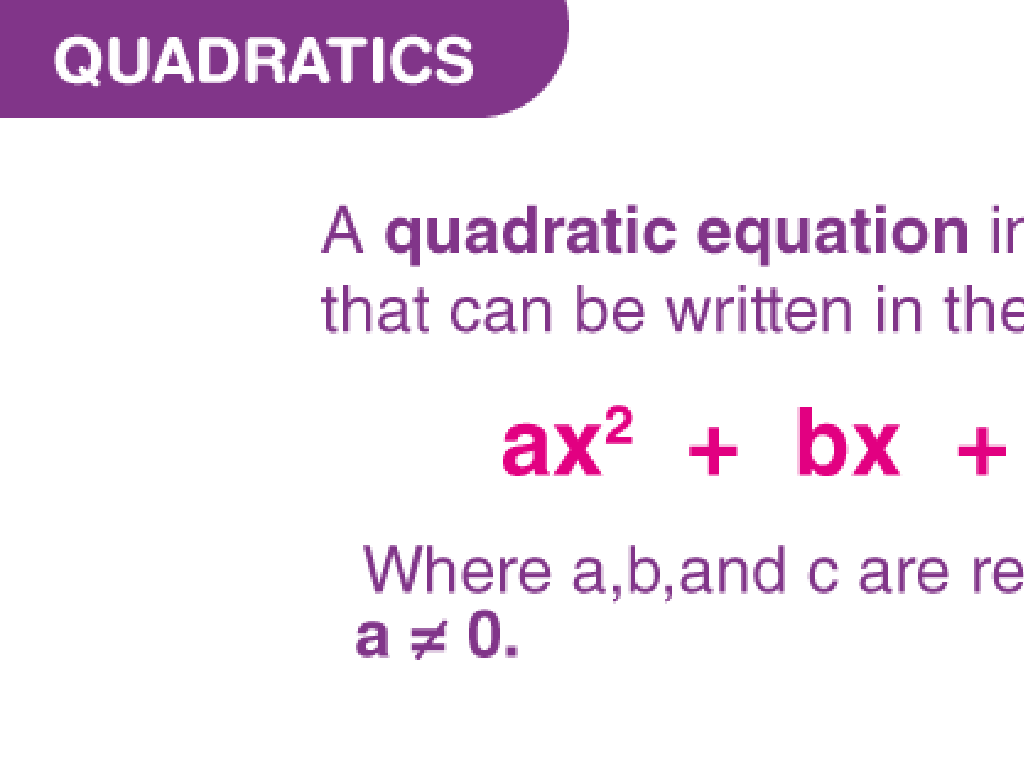 quadratic equation formula