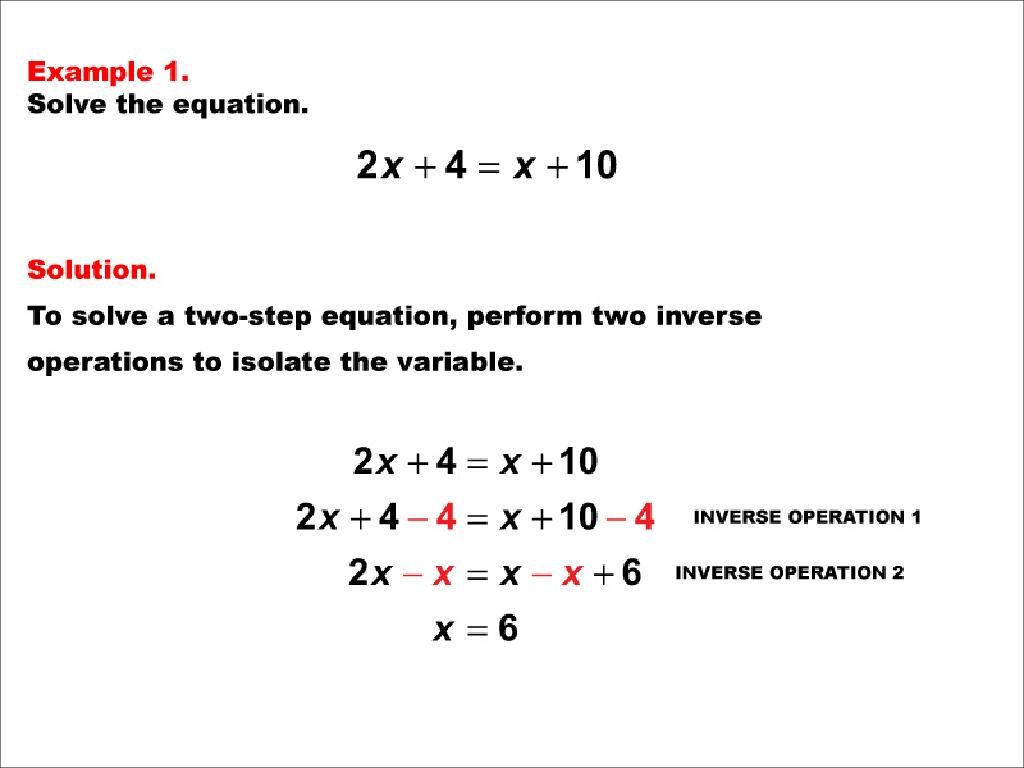 two step equation