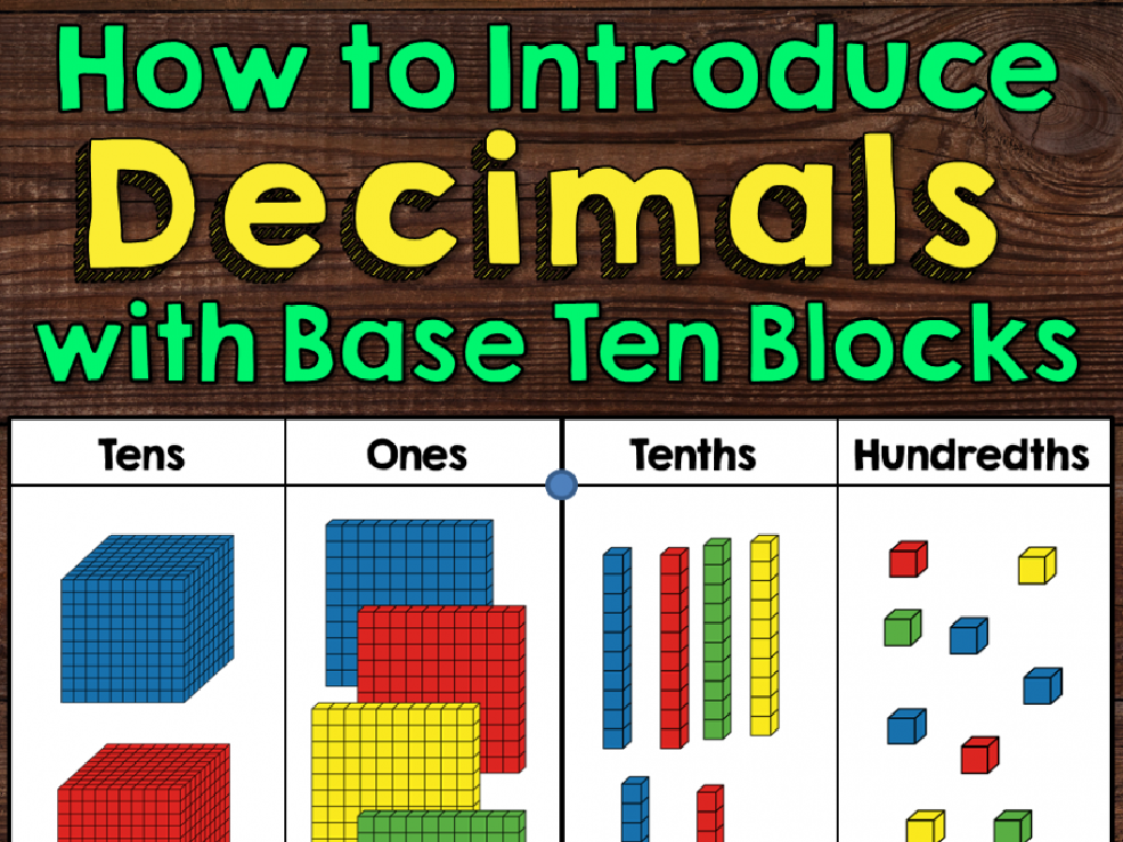 base ten blocks decimals