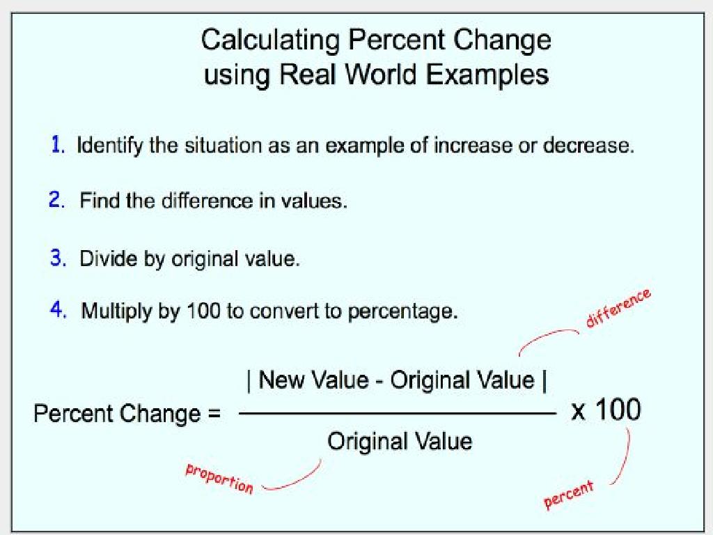 percent change steps