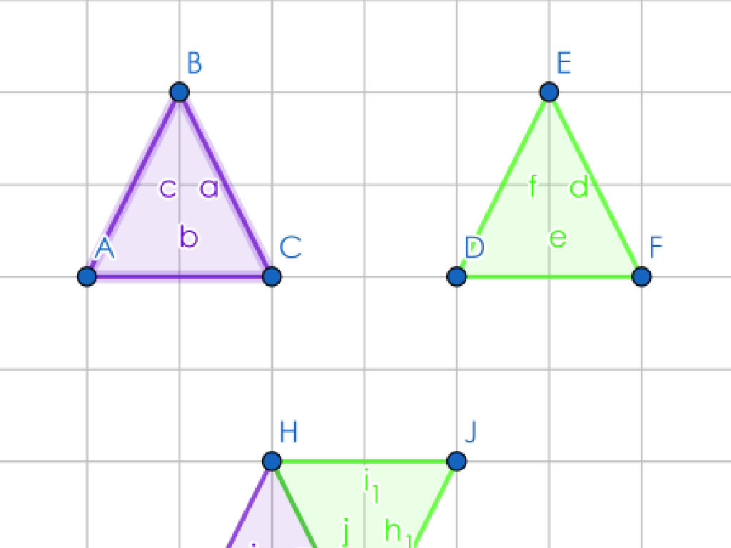 labeled triangles grid