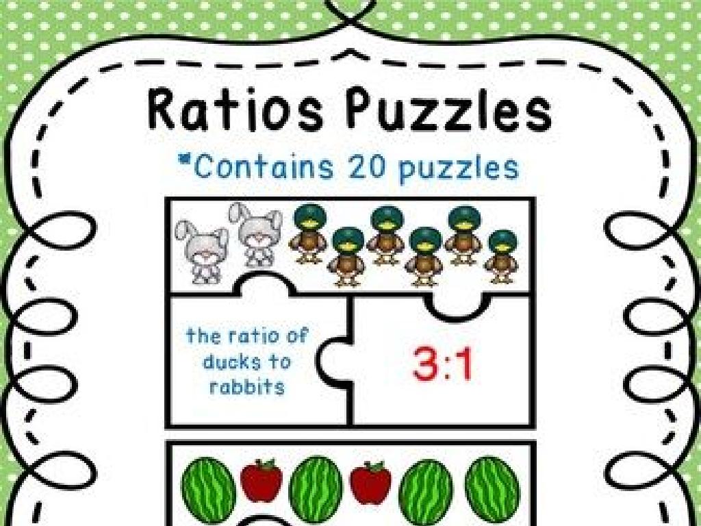 ratios puzzle booklet