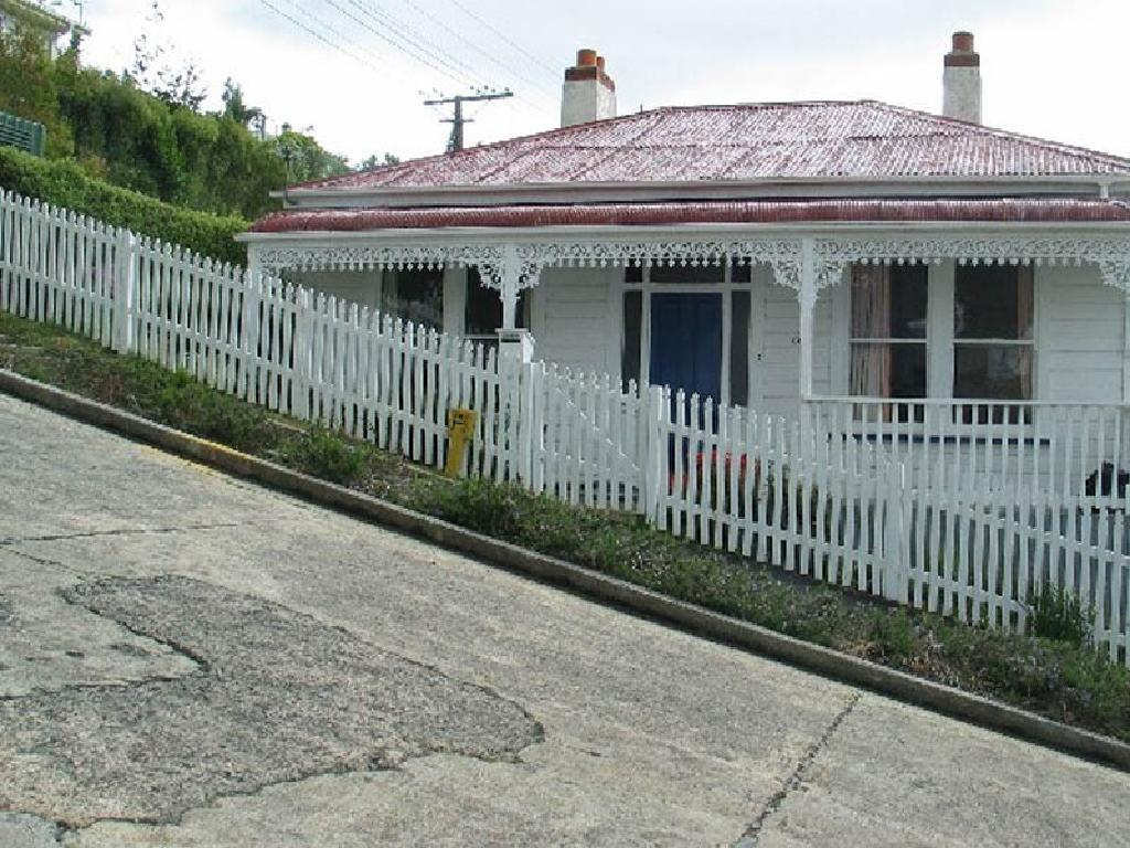 white picket fence house