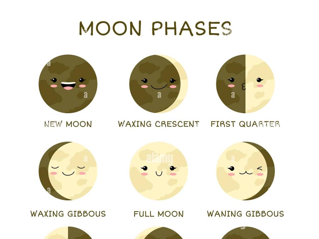 cute moon phases