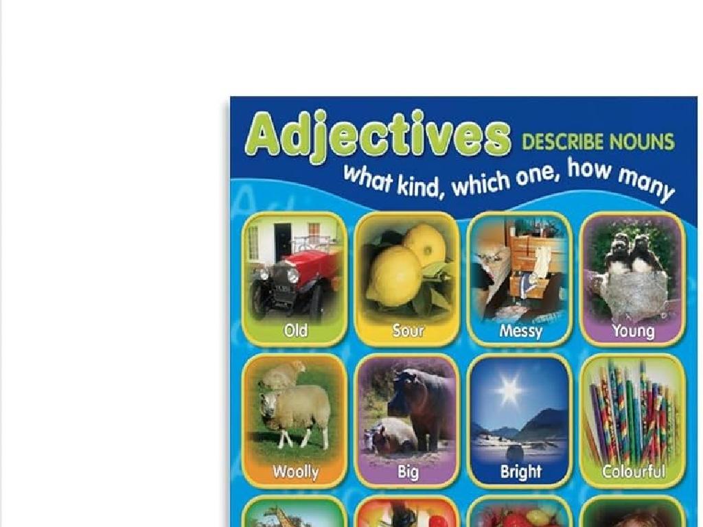 adjectives educational chart