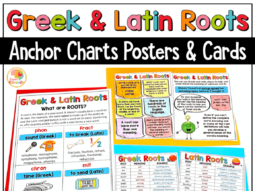 greek latin roots cards