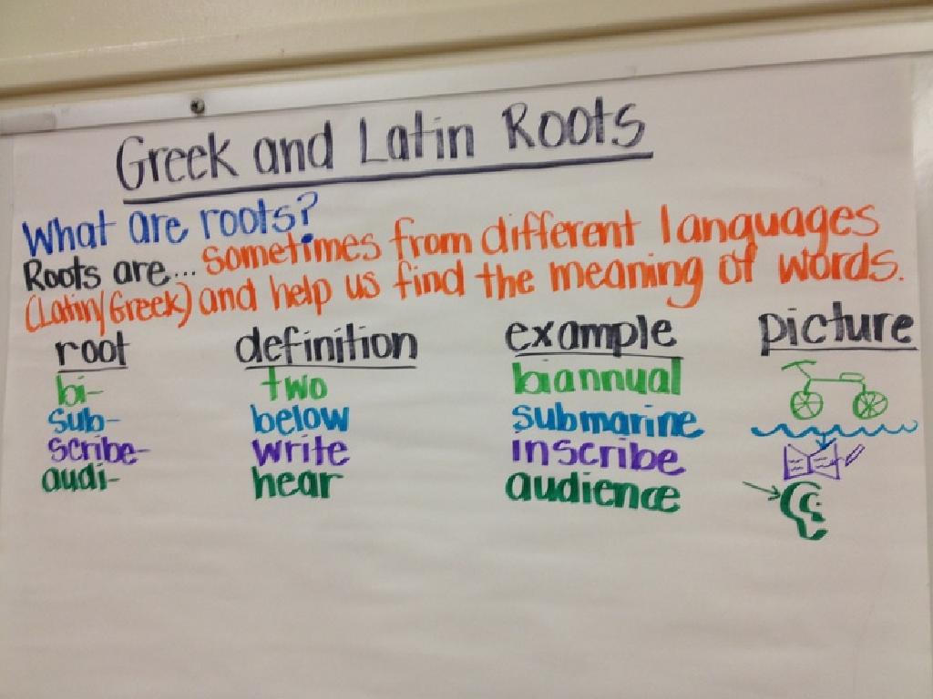 greek latin roots chart