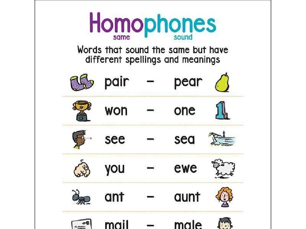 homophone spelling meanings