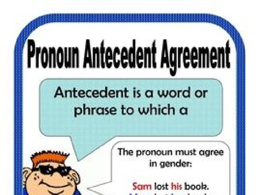 pronoun antecedent chart