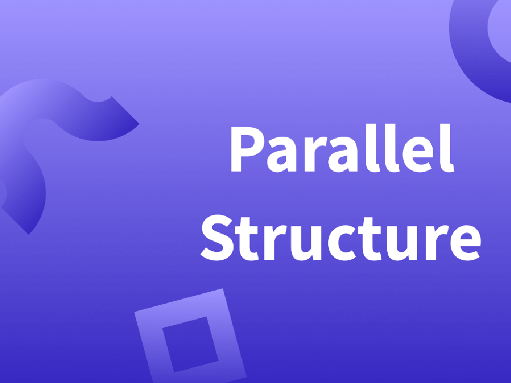 parallel structure text