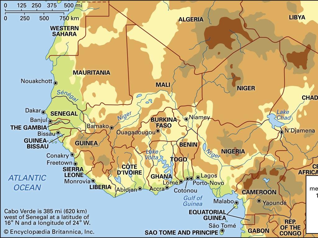 west africa countries cities