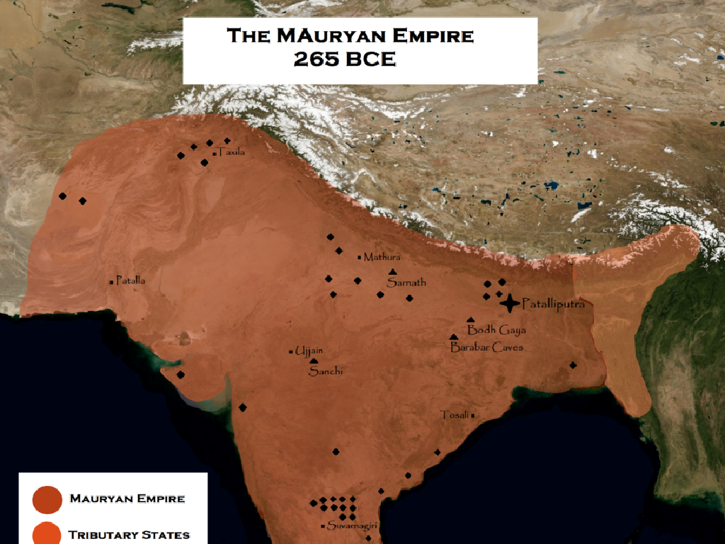 mauryan empire map