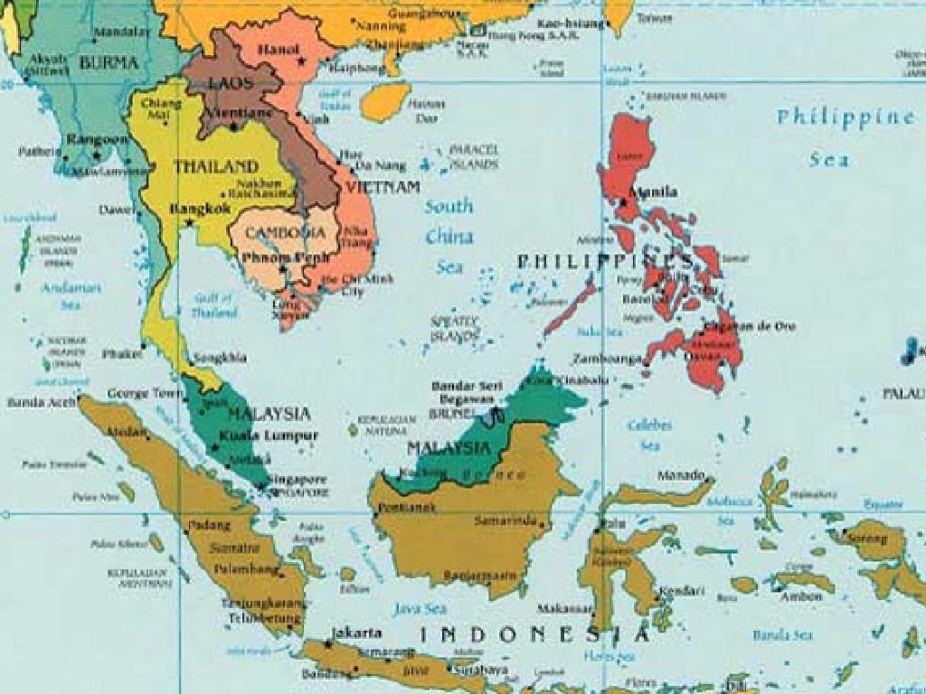 southeast asia map capitals