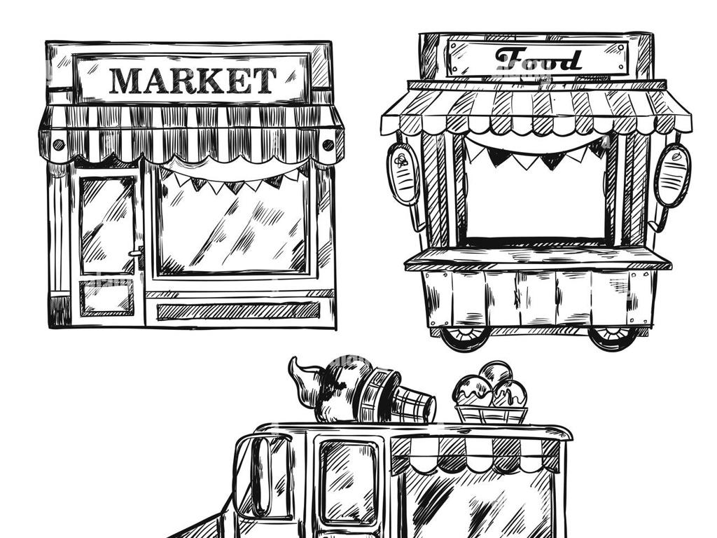 market food stalls