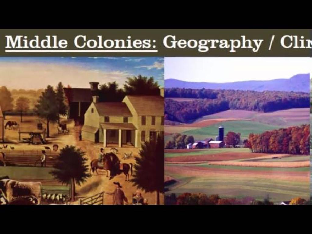 middle colonies geography climate