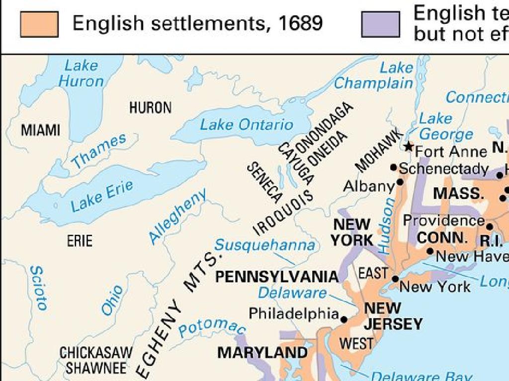 english settlements 1689