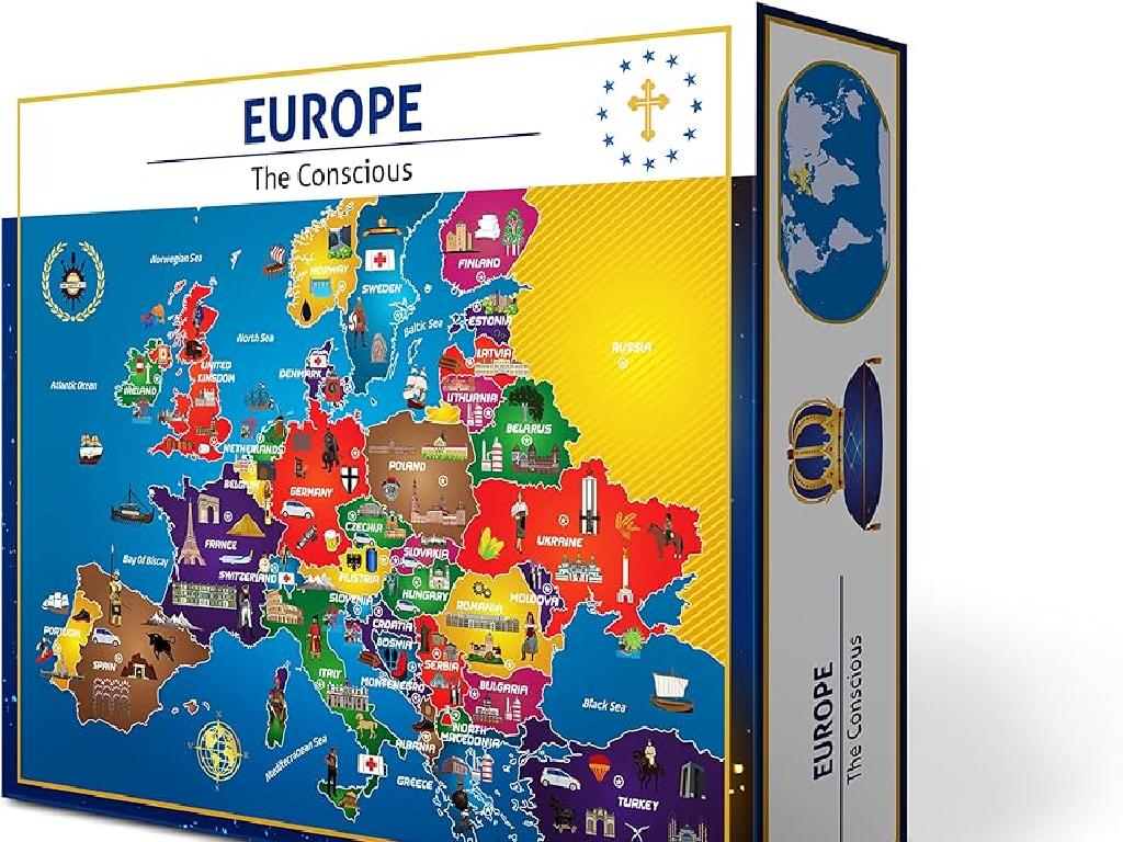 europe map with icons