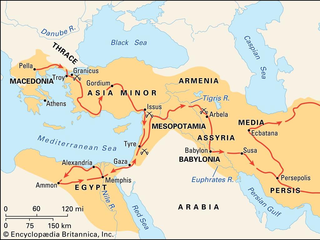 alexander great routes map