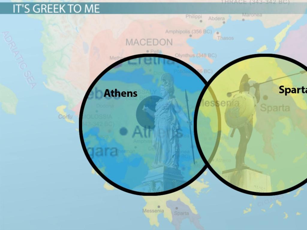 athens sparta map