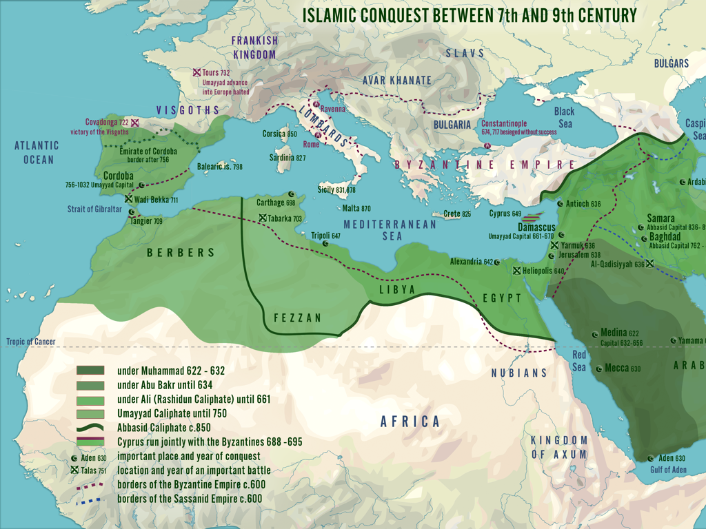 islamic conquest map