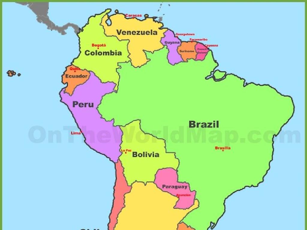 south america countries map