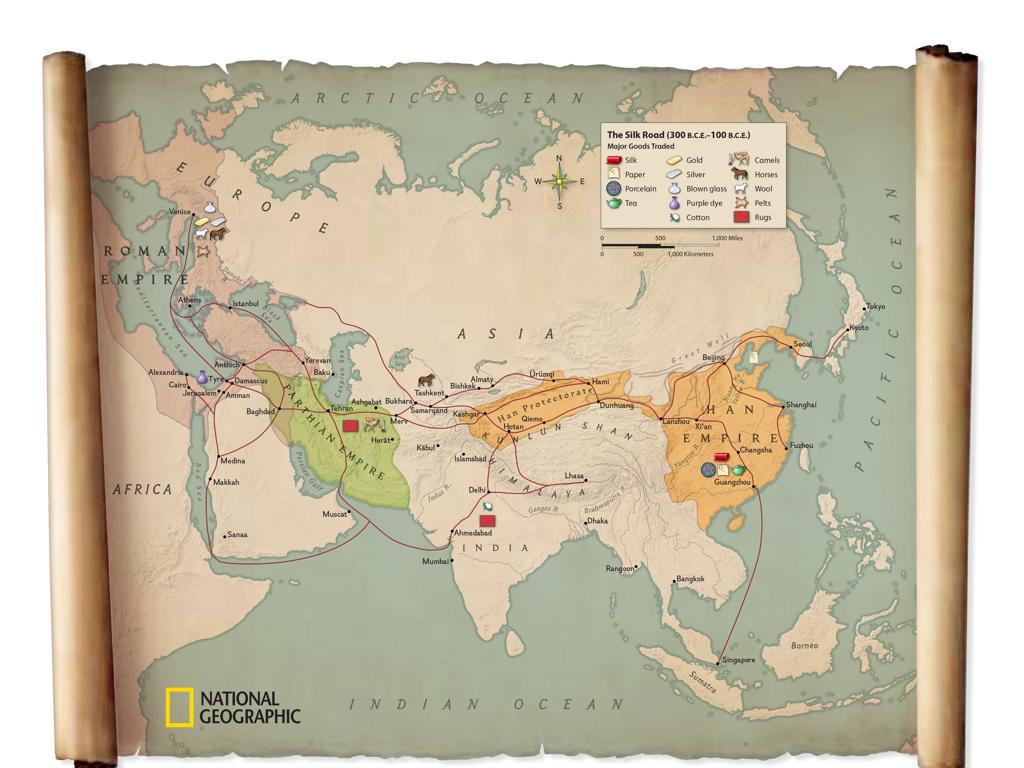 ancient silk road map