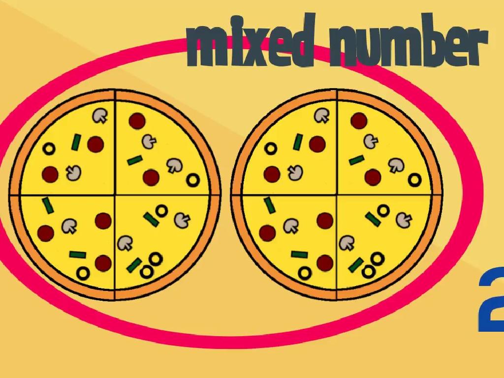 mixed number pizza slices