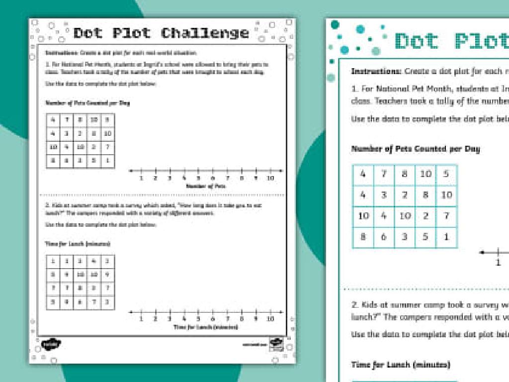 dot plot worksheet