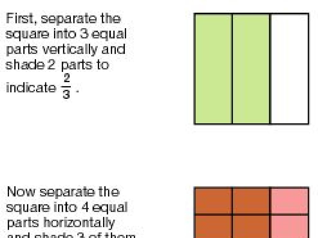 square divided thirds fourths