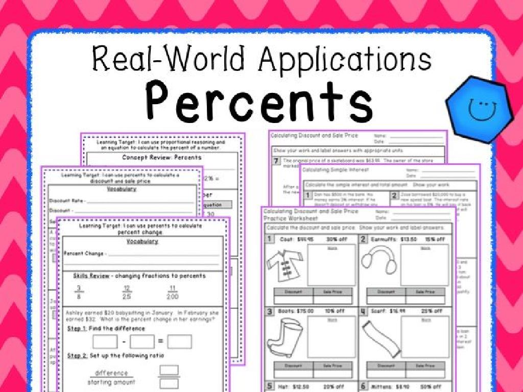 percent exercises worksheets