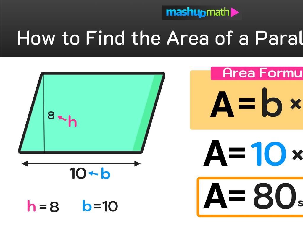 How to find the area of a parallelogram