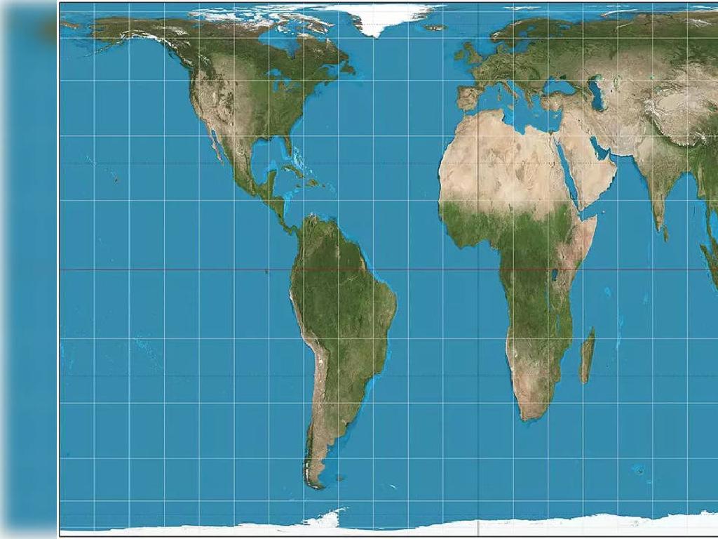 continents oceans map