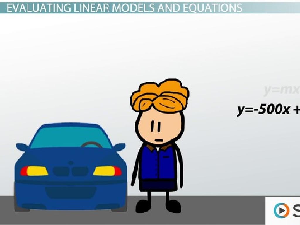 cartoon math lesson car