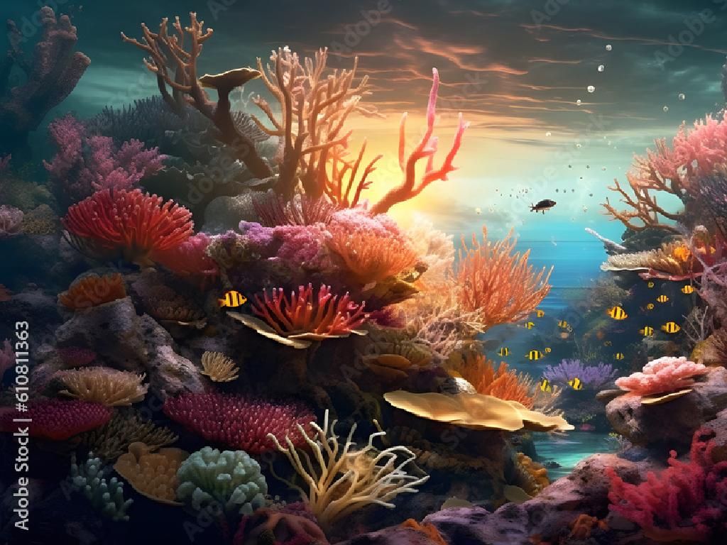 colorful coral reef fish