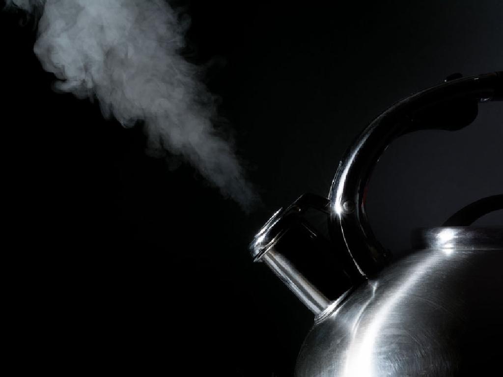 metal kettle steaming