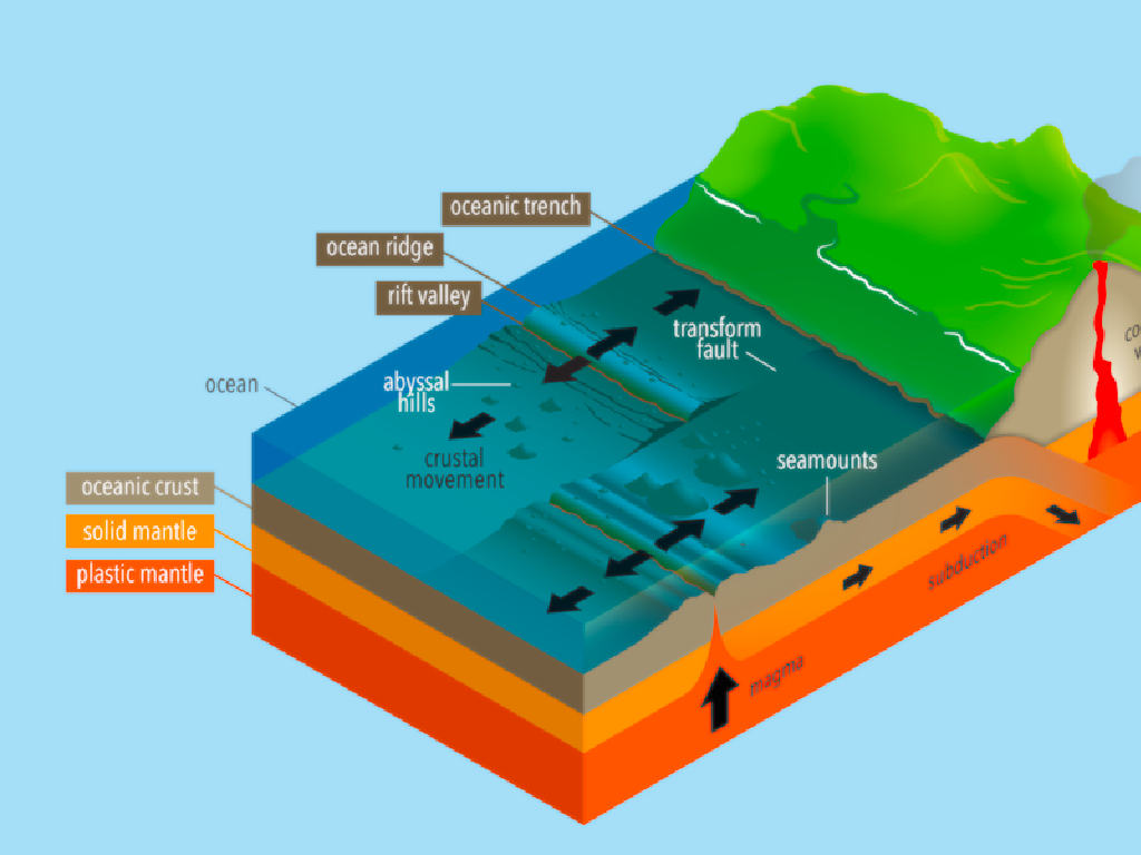 oceanic crust features