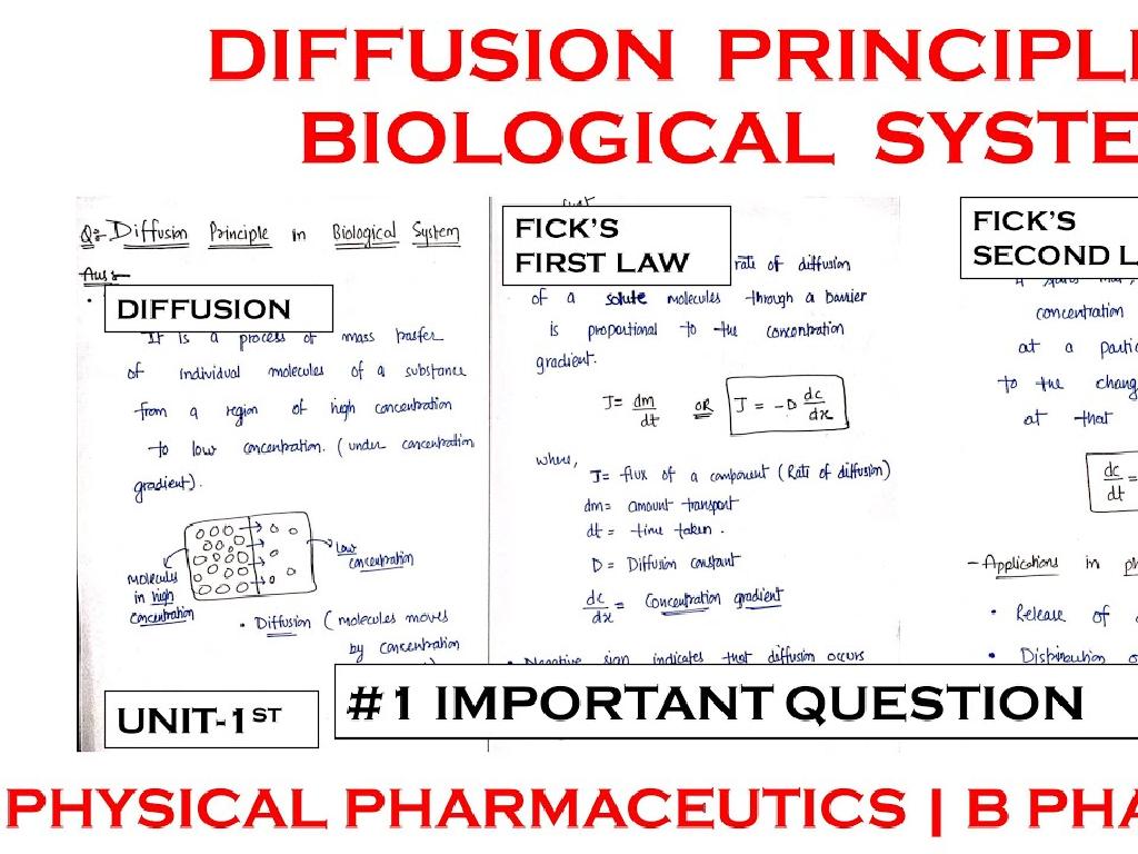 biological diffusion notes