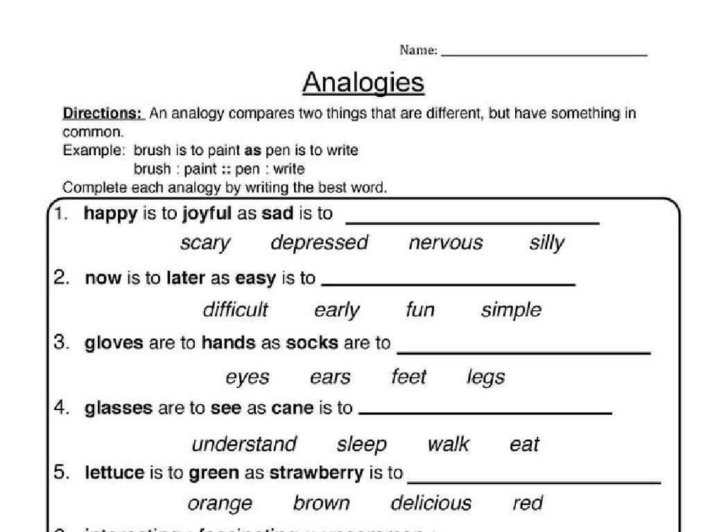 analogy word matching