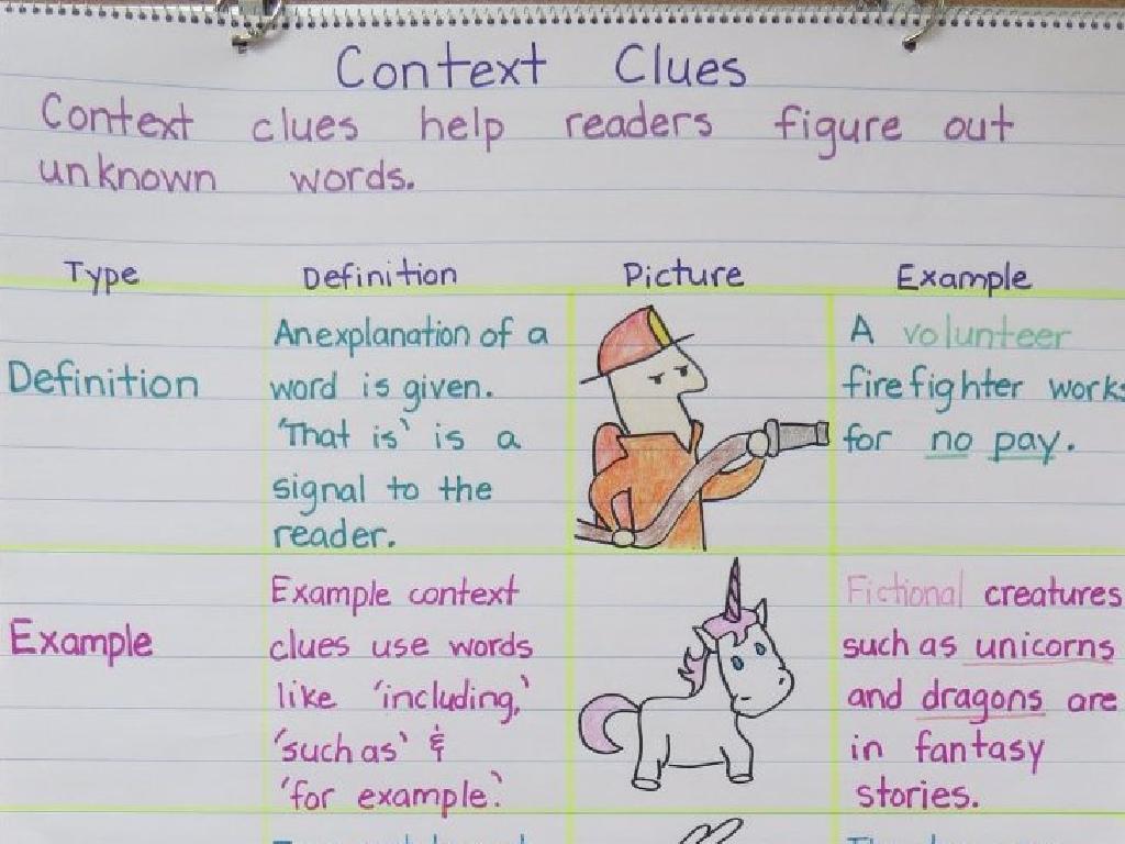 context clues notebook