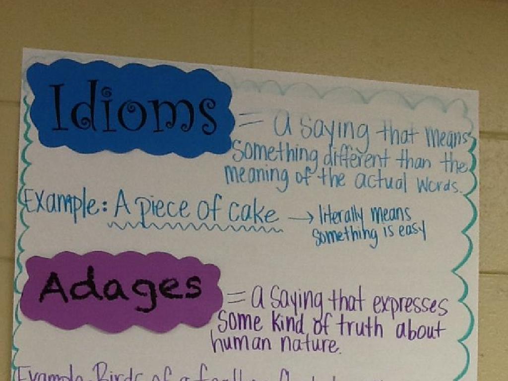 idioms vs adages