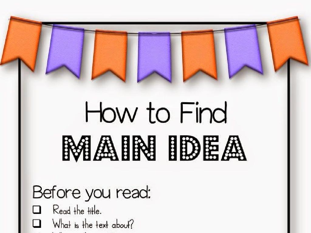 main idea tips banner