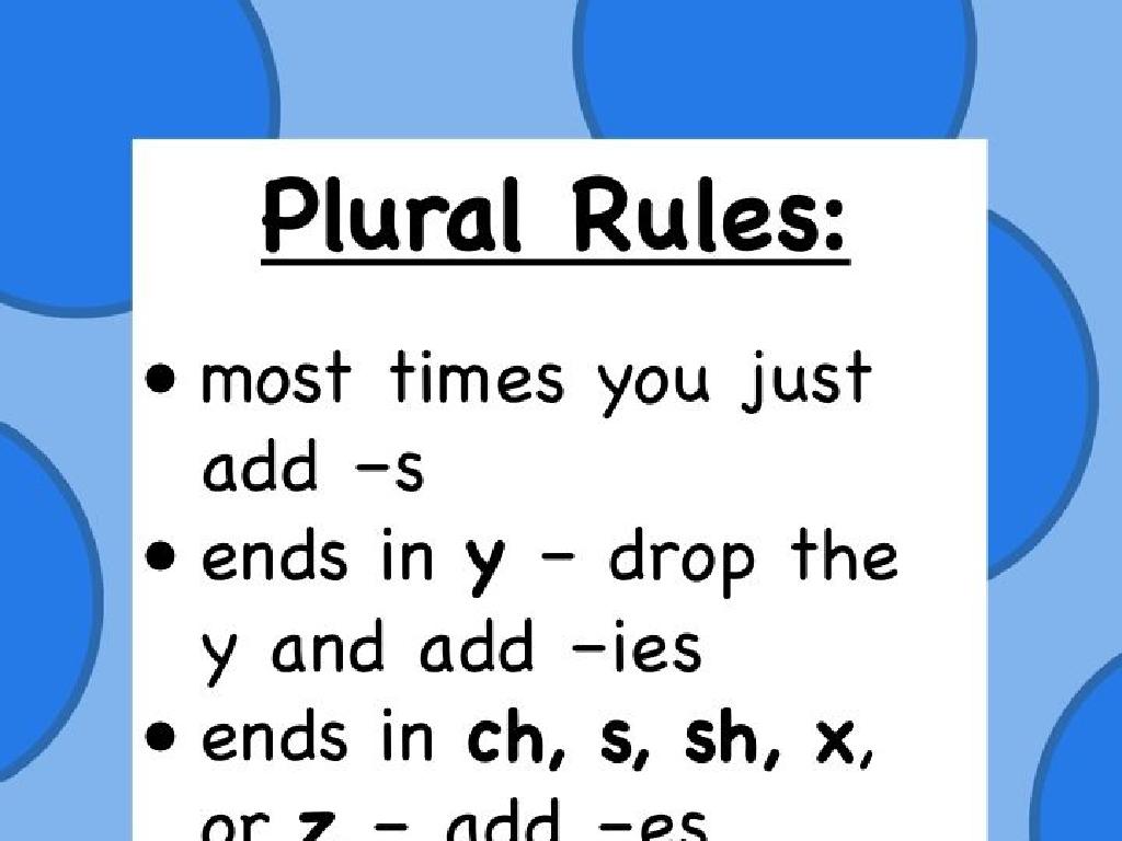 plural formation rules