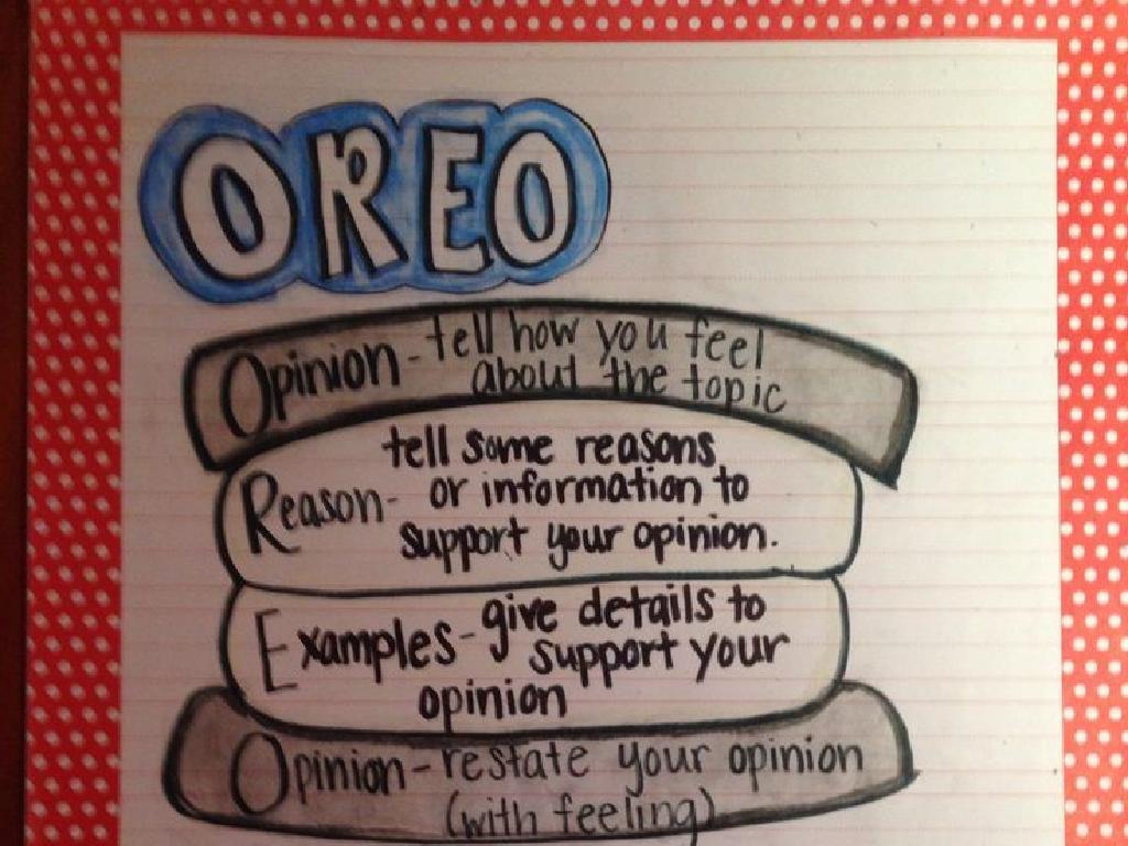 oreo writing technique