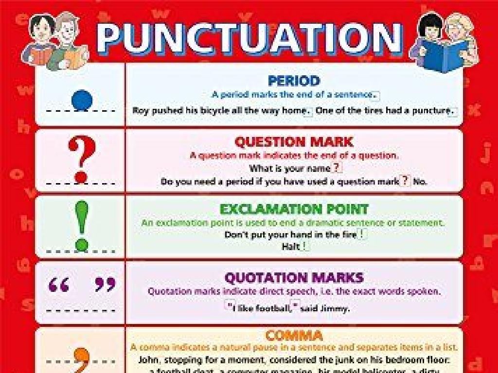 punctuation usage examples