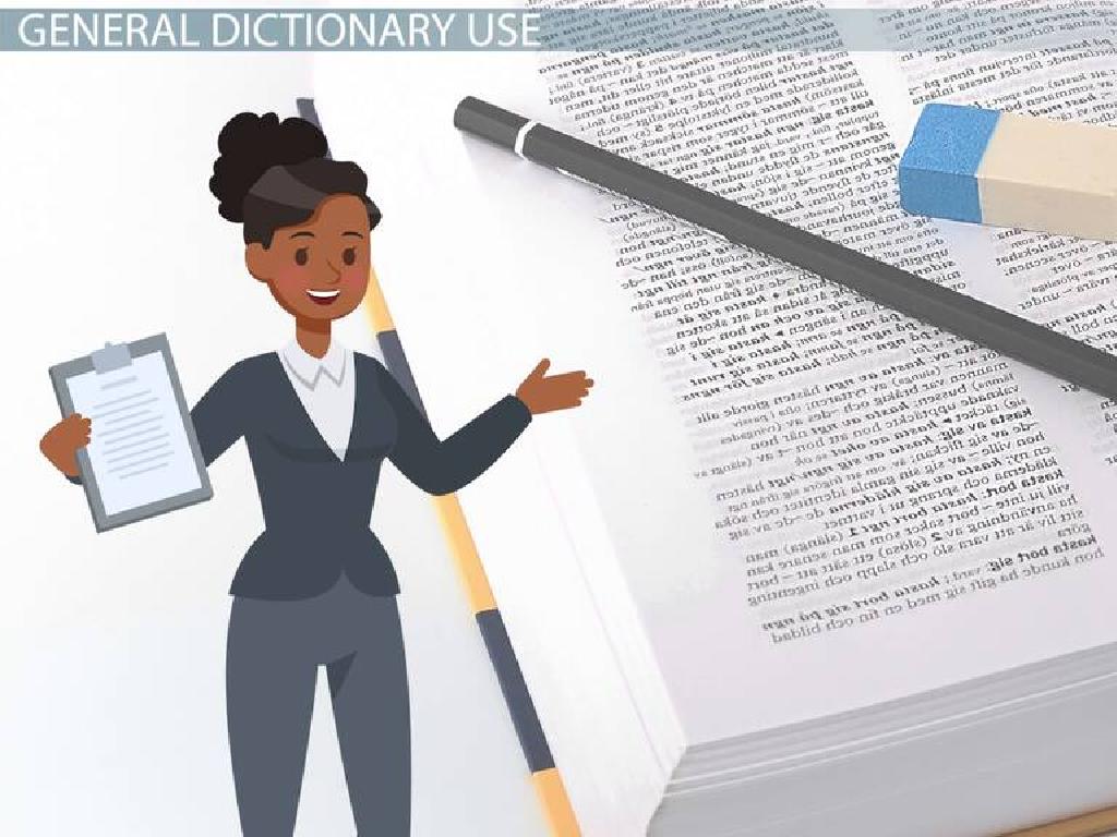 cartoon woman dictionary