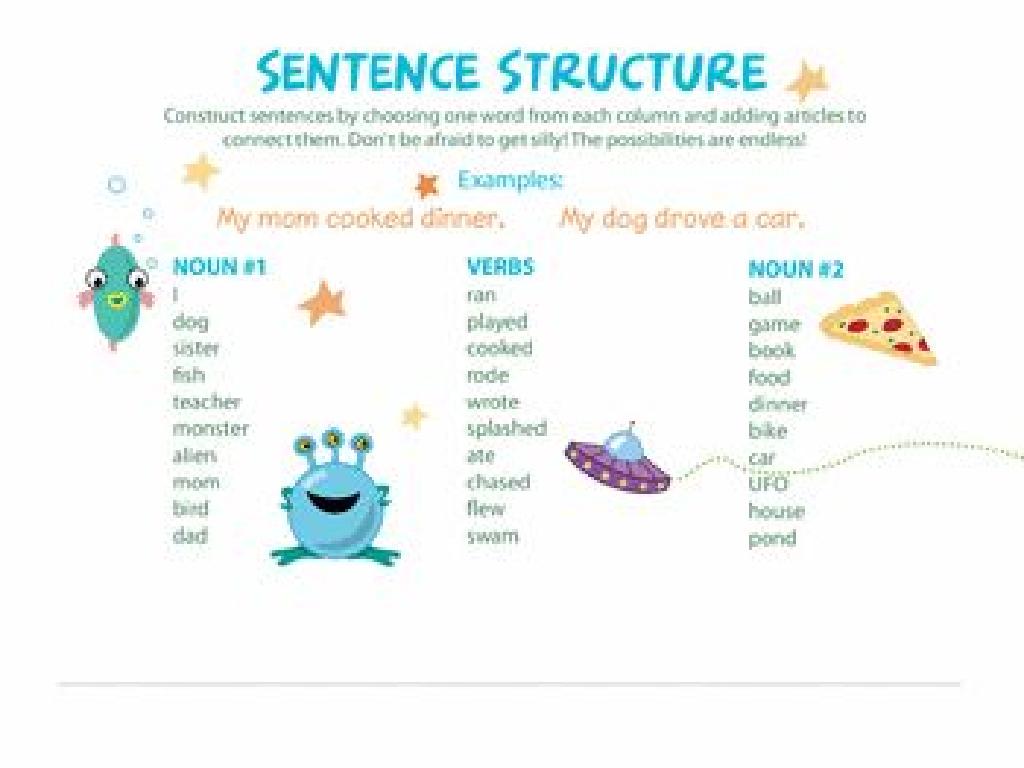 noun verb chart