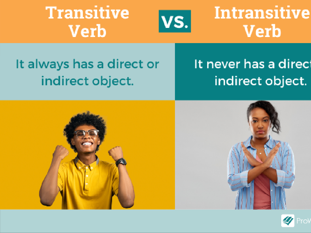 transitive vs intransitive verbs