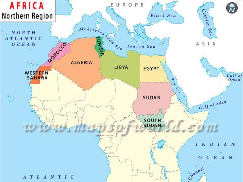 northern africa map